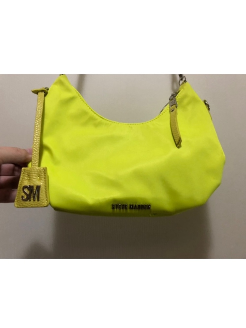 Steve Madden neon bag yellow crossbody adjustable strap